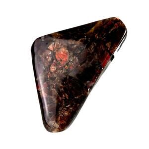 Natrual Fire Agate with flash and fire slight pit as shown 44x33x34mm cabochon